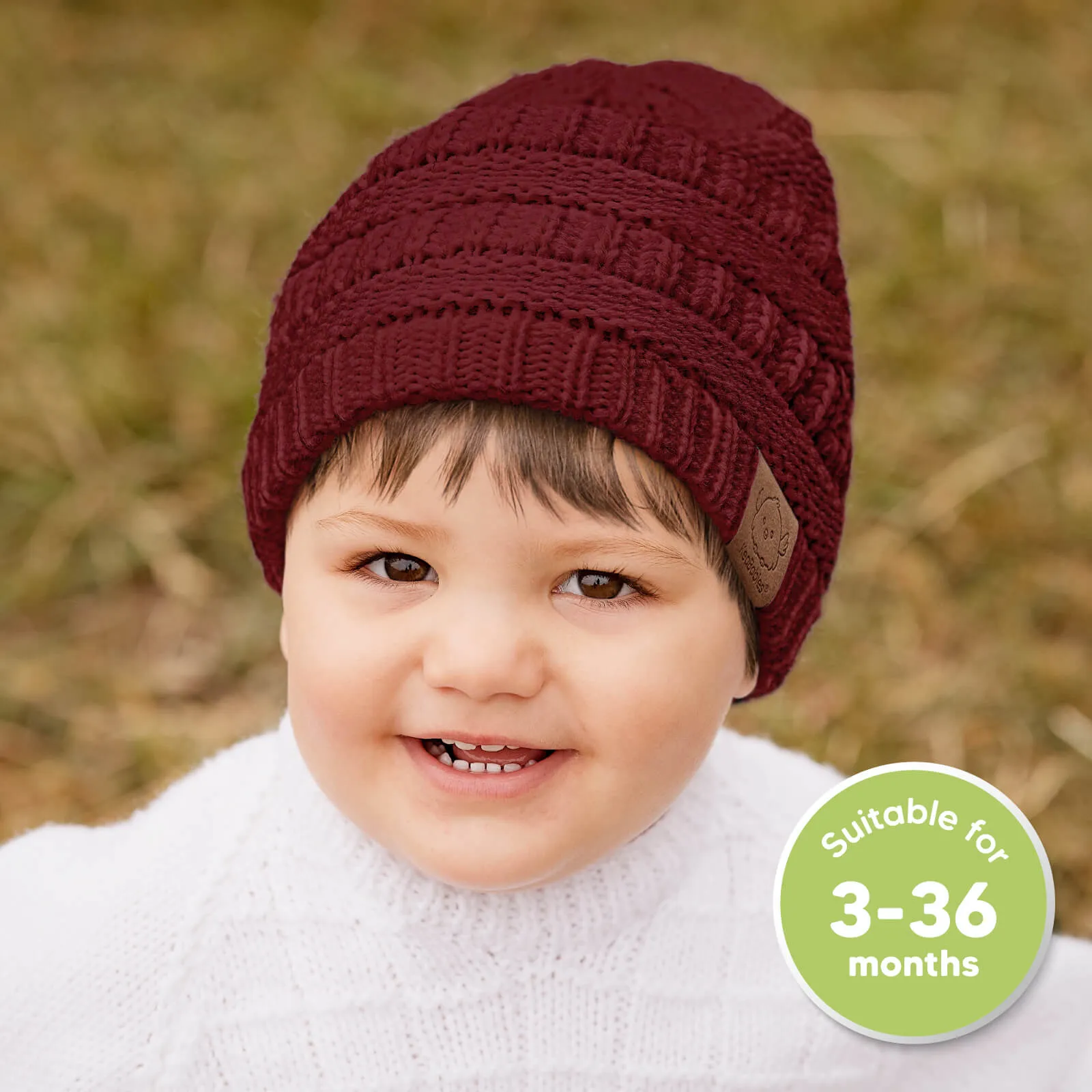 3-Pack Warmzy Baby Beanies (Terracotta, M)