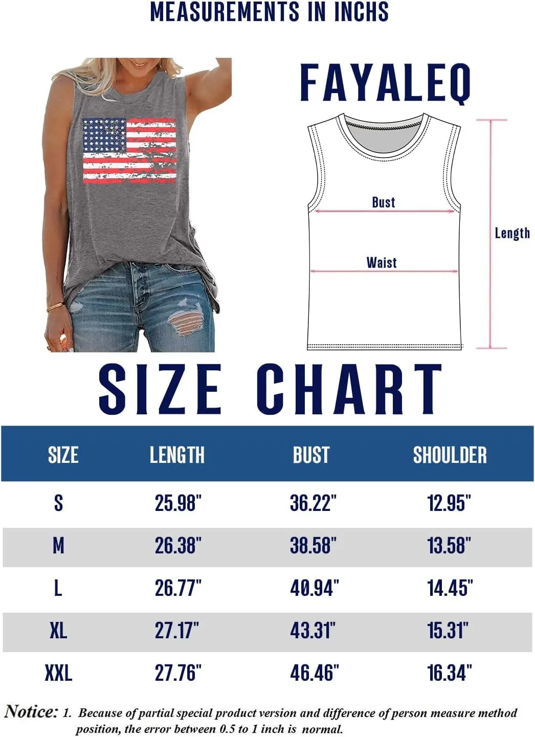 American Flag Print Tank Tops Women USA Stars Stripes Patriotic T Shirt Summer Loose Vest Tees