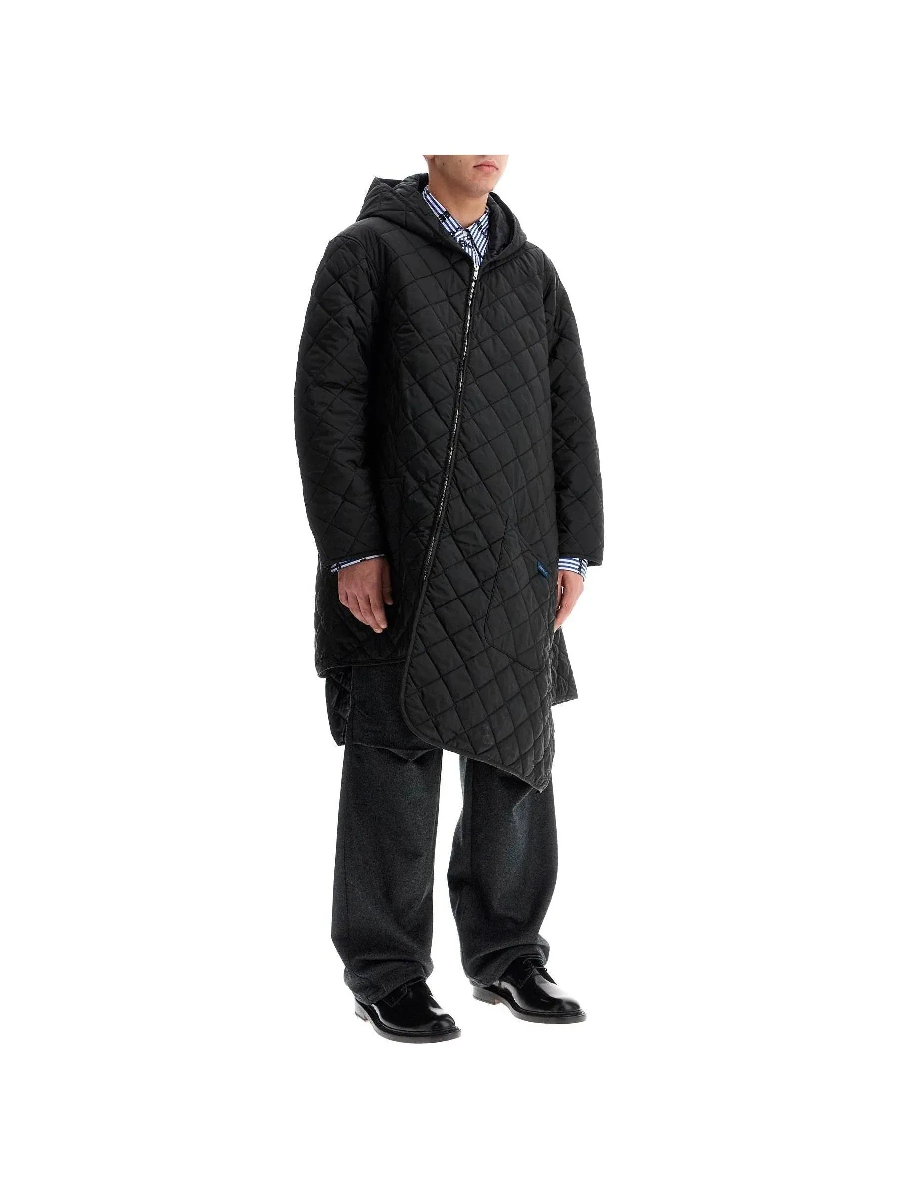 Asymmetrical Quilted Parka