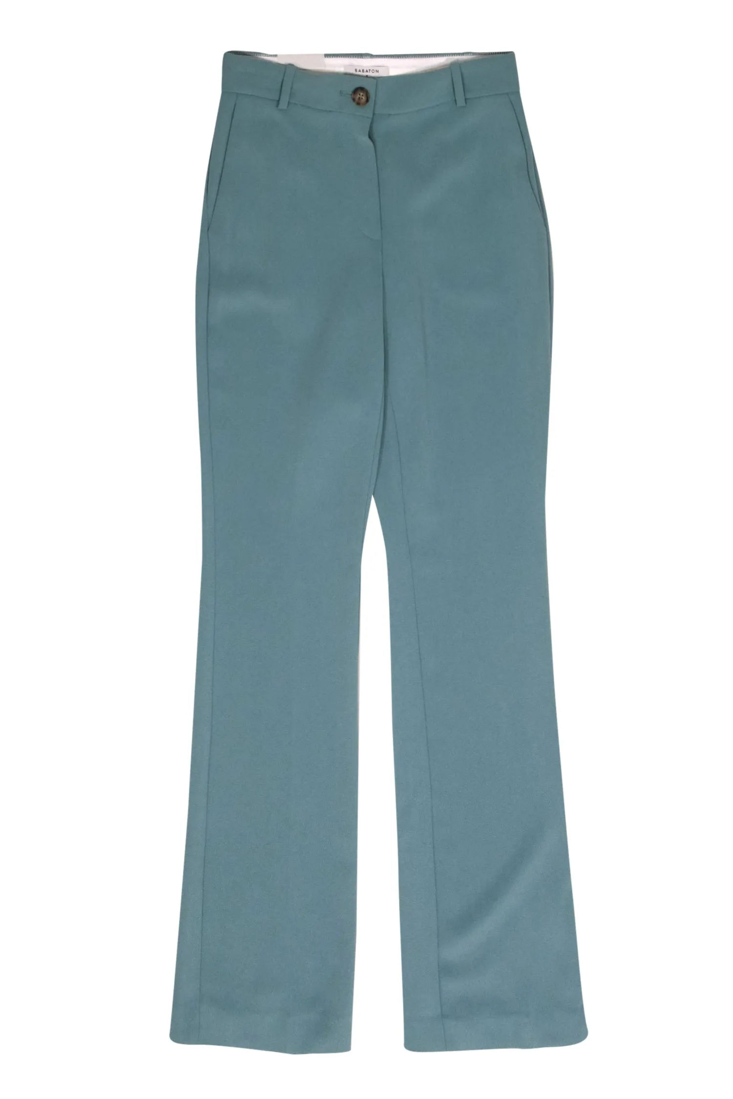 Babaton by Aritzia - Seafoam Green Straight Leg Creased Slacks Sz 2