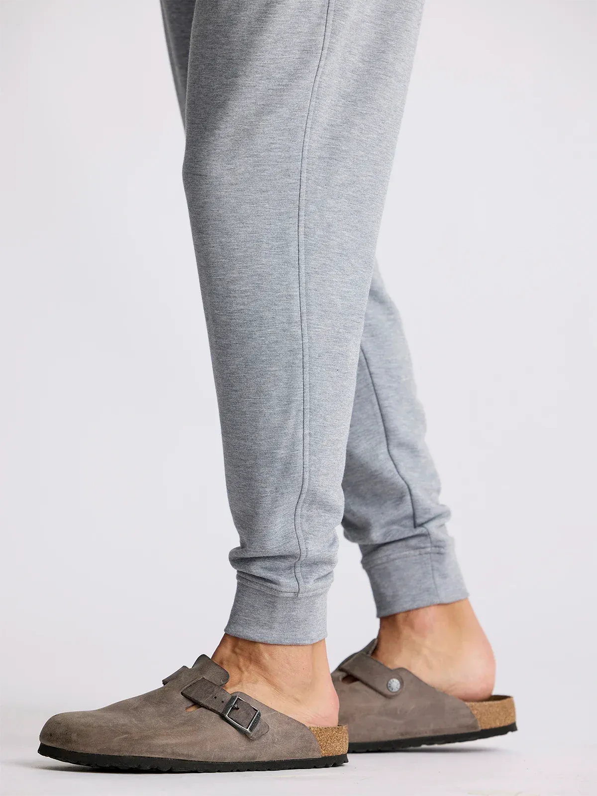 Bamboo Fleece Jogger in Heather Grey