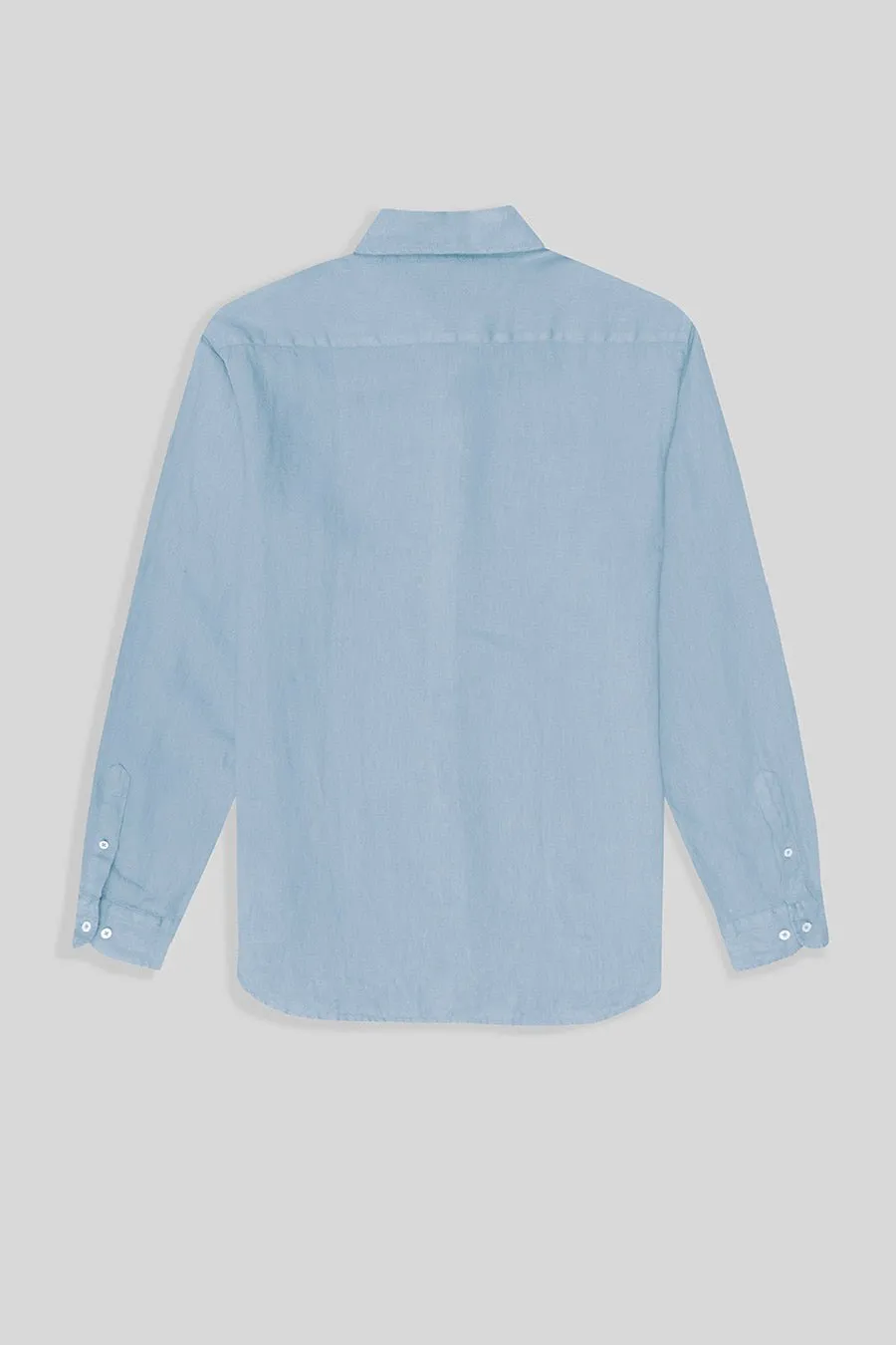 basic linen shirt sky blue