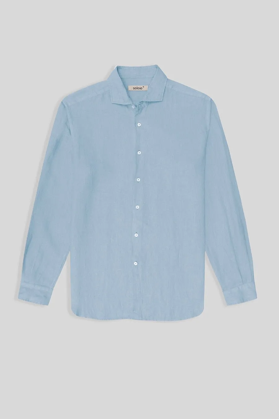 basic linen shirt sky blue