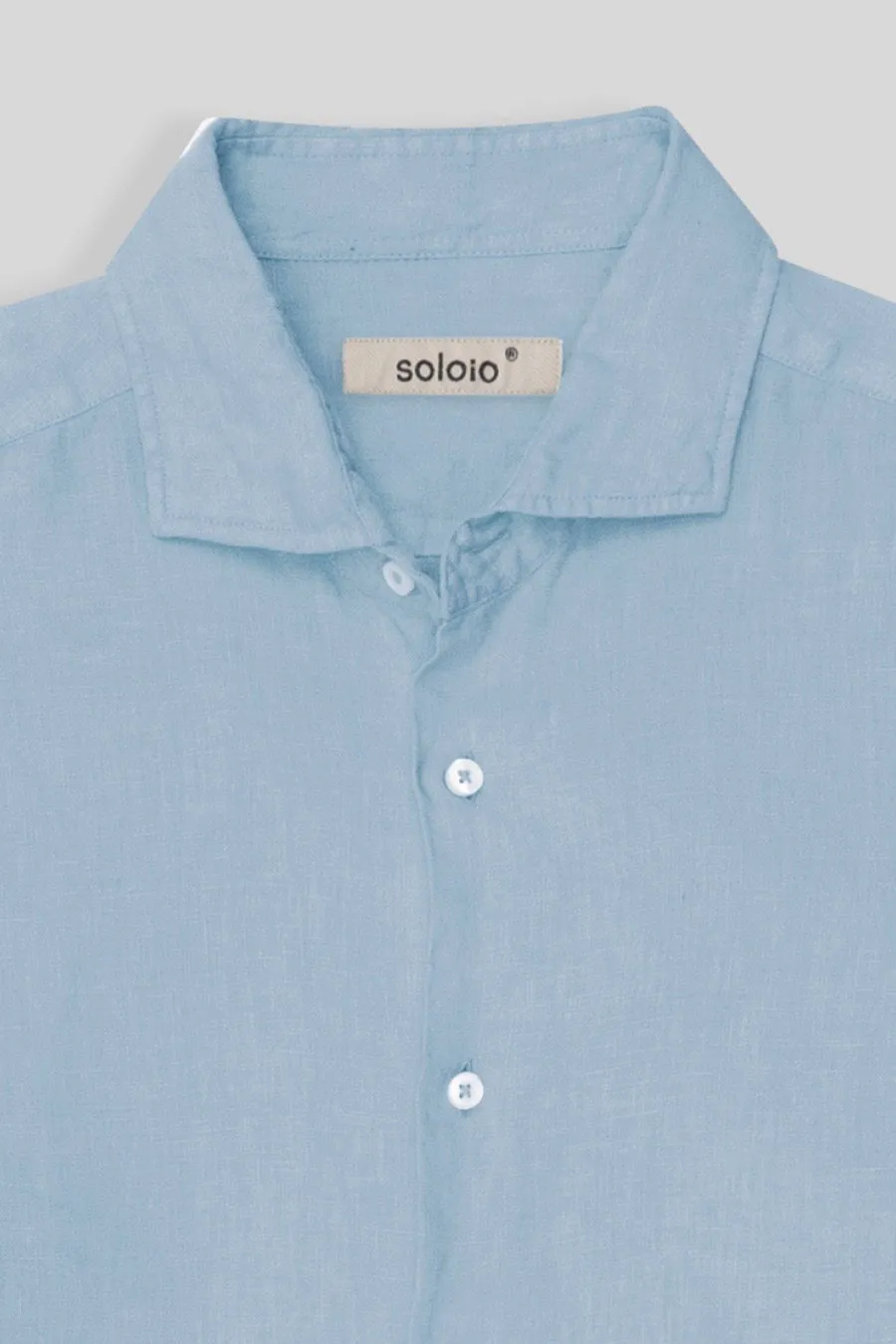 basic linen shirt sky blue