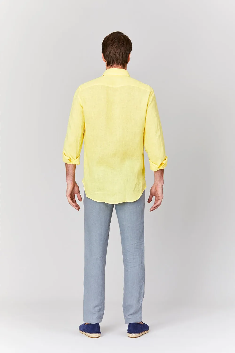 basic linen shirt yellow