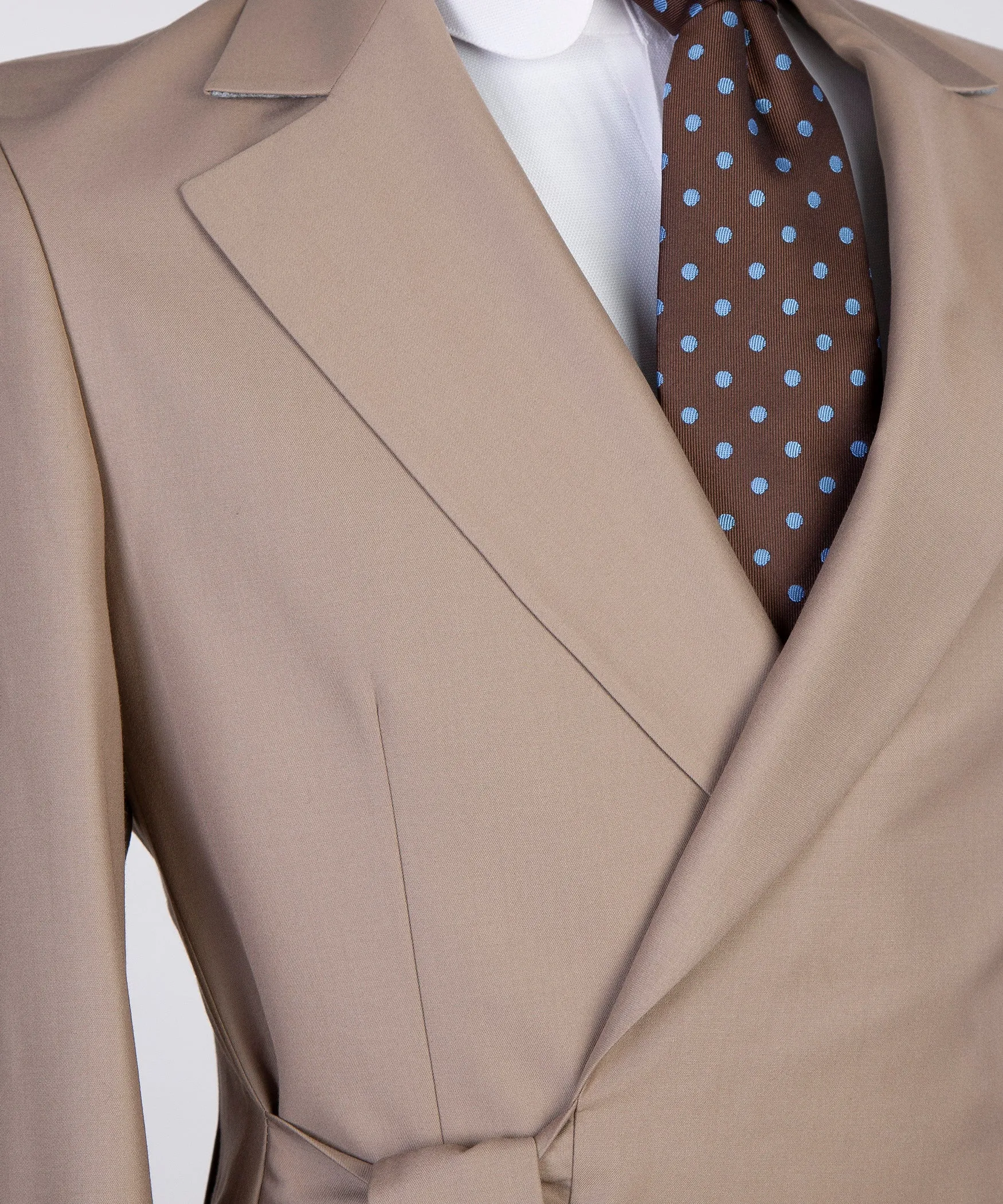 Belted Beige Suit