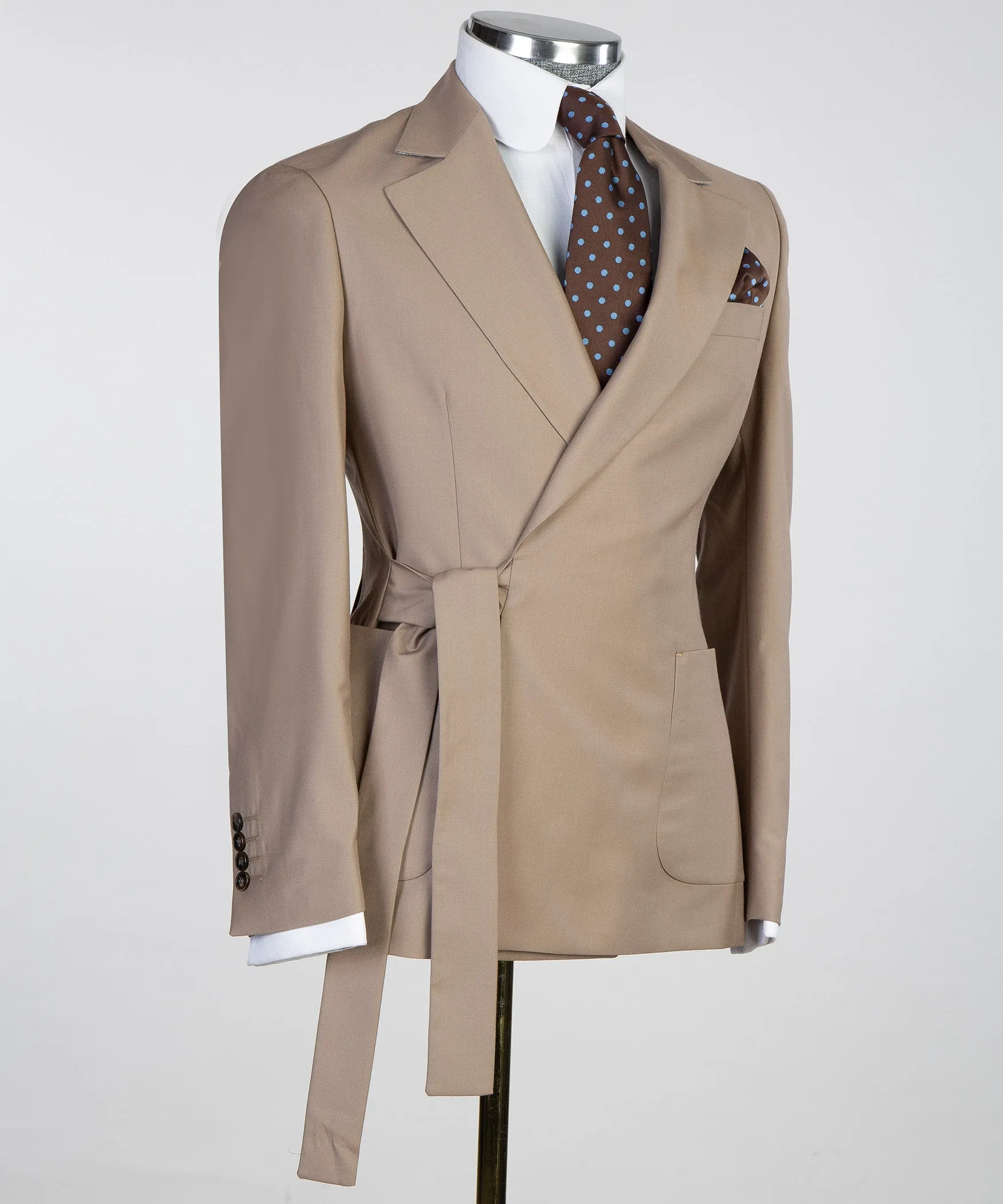 Belted Beige Suit