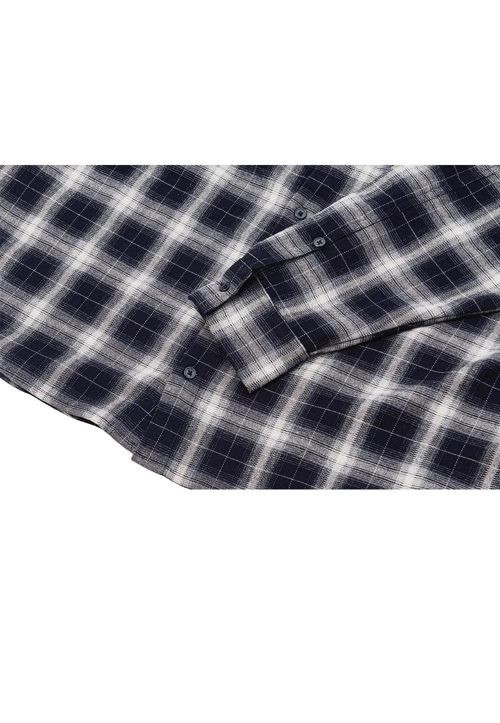 Bergamot loose fit check shirts navy