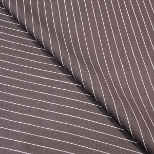 Black with White Chalk Stripe Outlet Linen Suiting Holland & Sherry Fabric