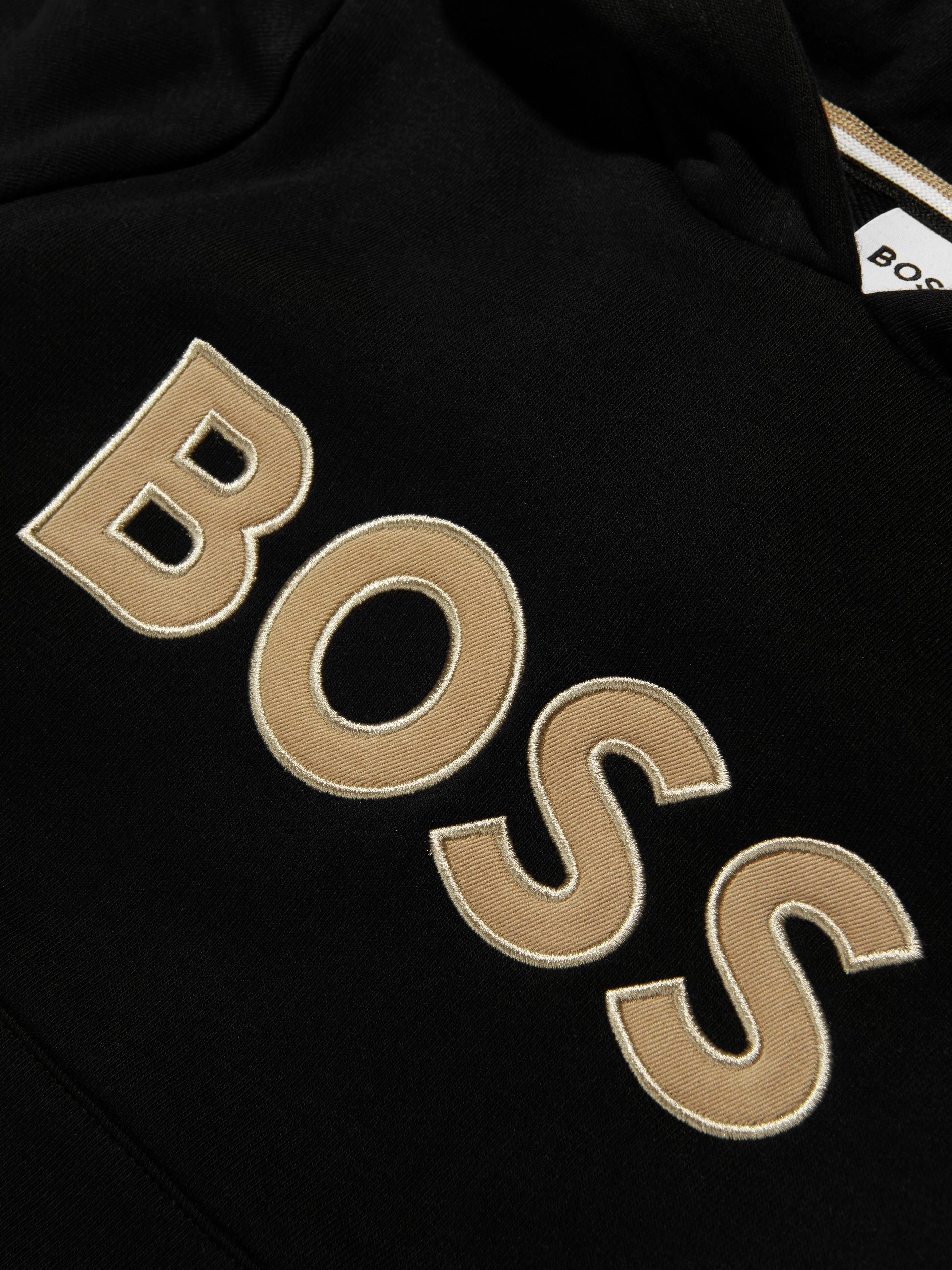 BOSS Boys Logo Hoodie In Black