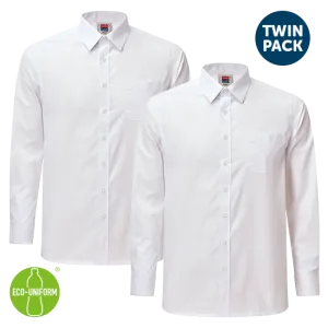 Boys Long Sleeve School Shirts 2 Pack