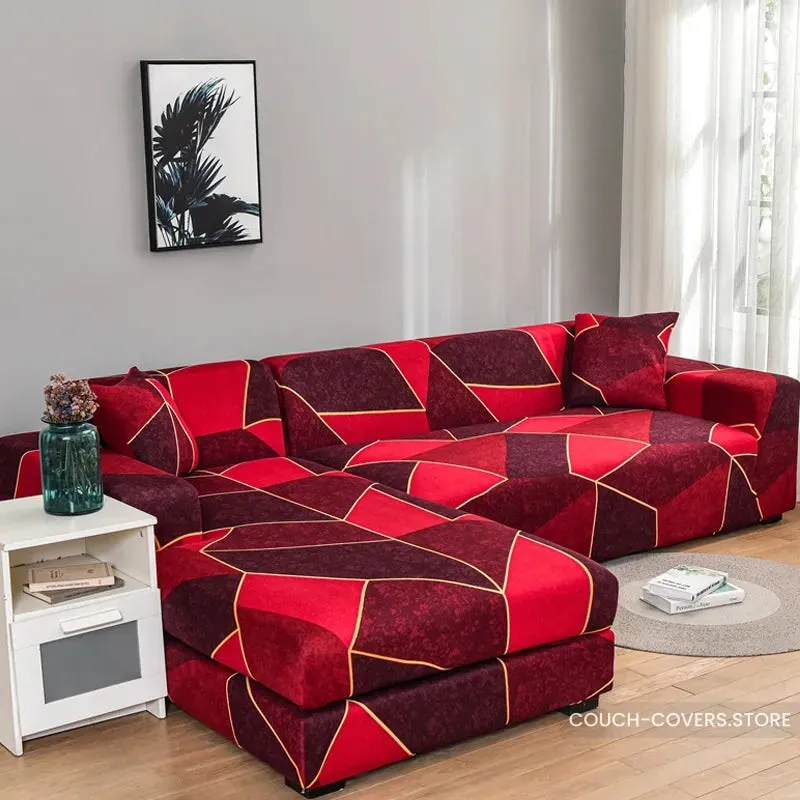 Bright Red Couch Cover