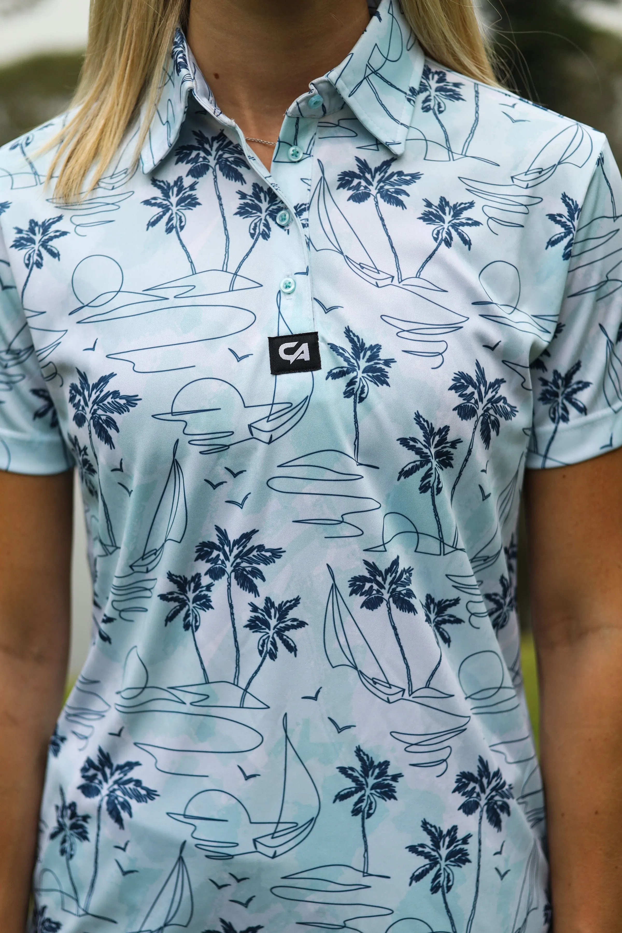 CA Ladies Funky Golf Shirt | Island Lines