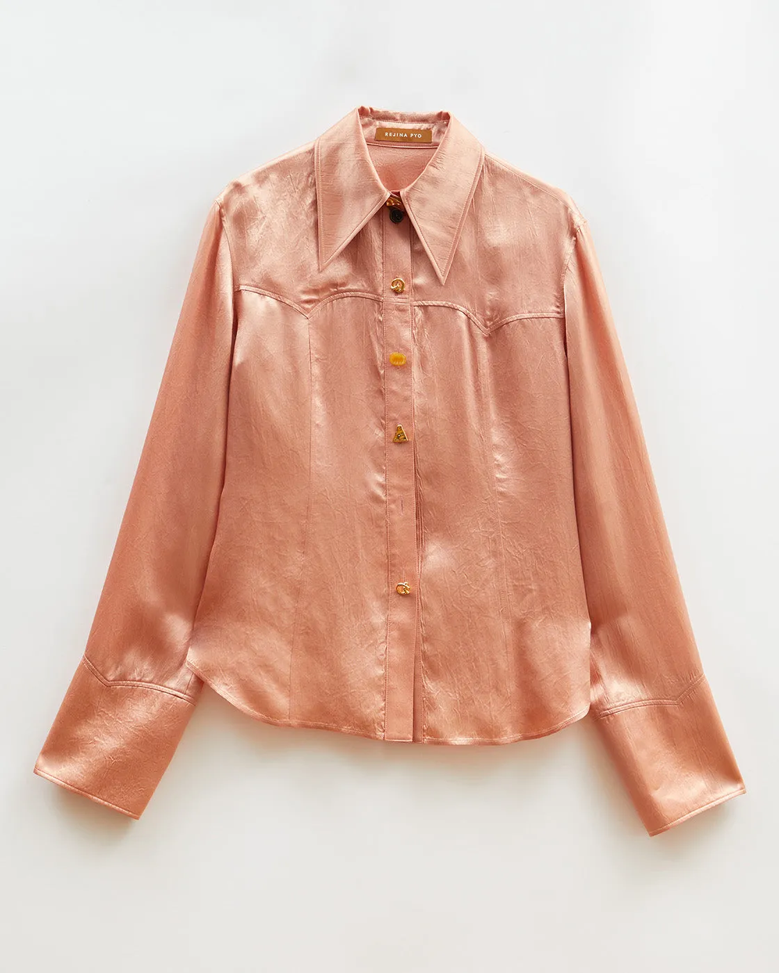 Camille Shirt Acetate Satin Pink