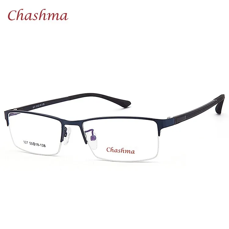 Chashma Ochki Men's Semi Rim Rectangle Alloy Eyeglasses 927