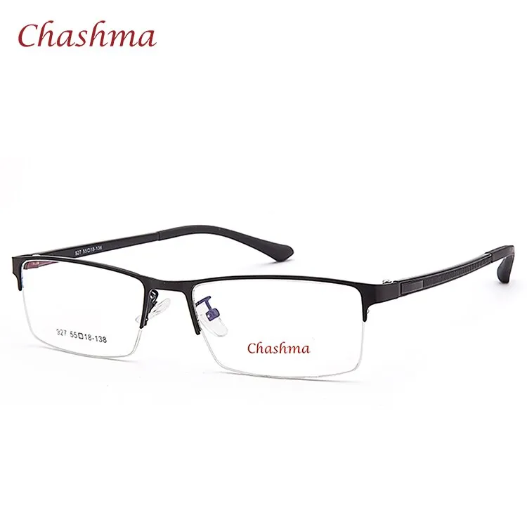 Chashma Ochki Men's Semi Rim Rectangle Alloy Eyeglasses 927