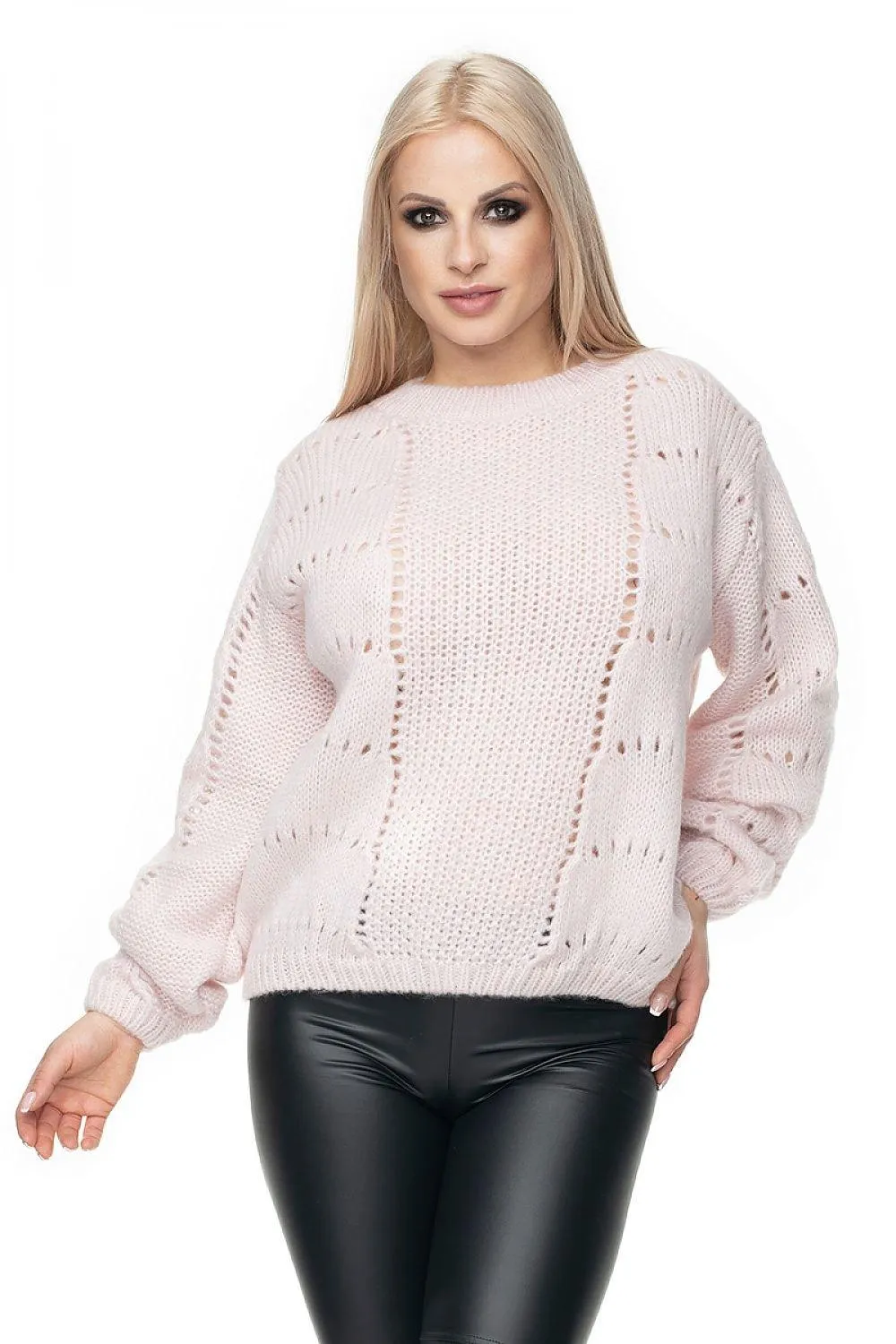 Cozy Chic Peekaboo Knit Sweater