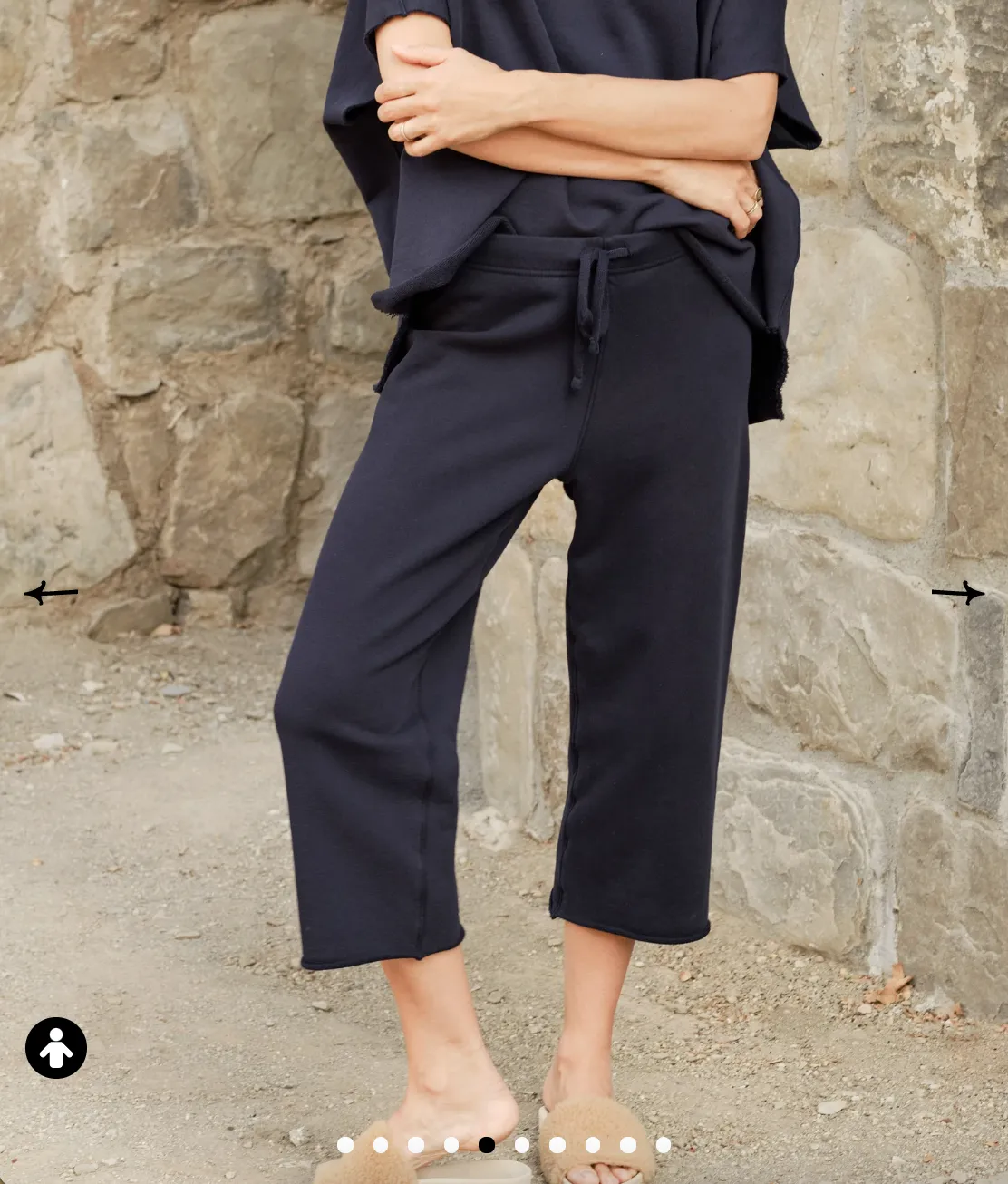 Cropped Wide Leg Sweatpant | British Royal Navy