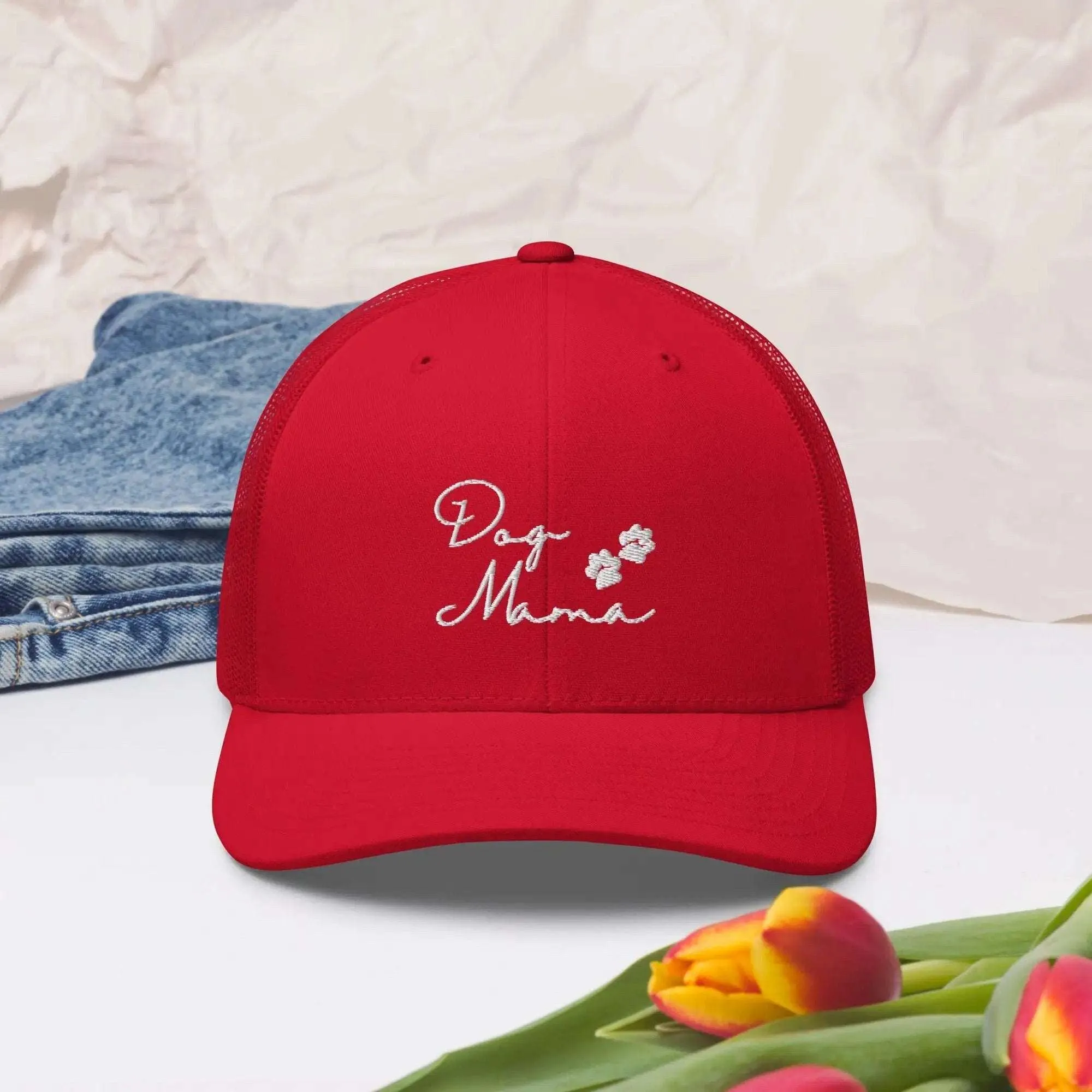 Dog Mama Embroidered Trucker Cap