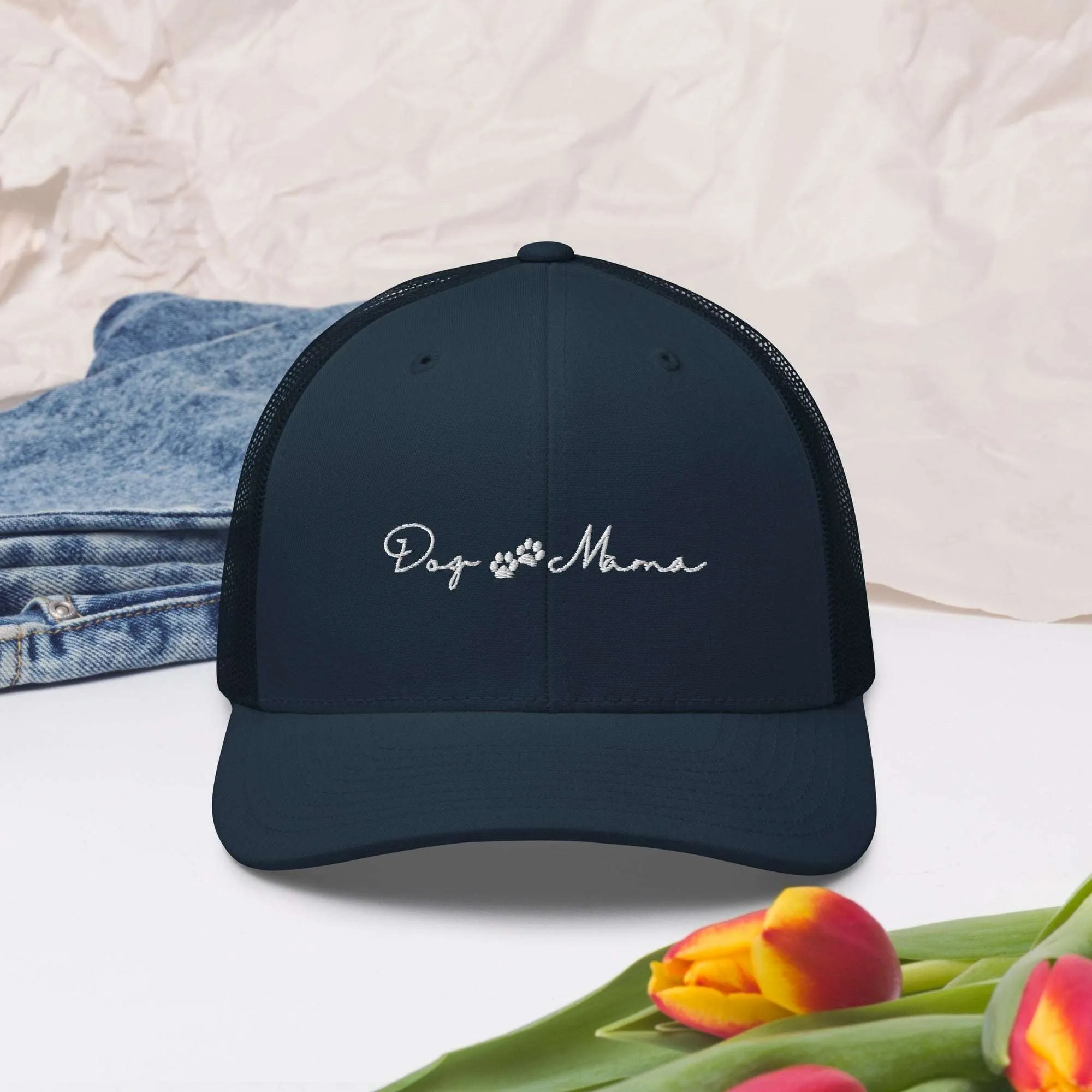 Dog Mama Embroidered Trucker Cap