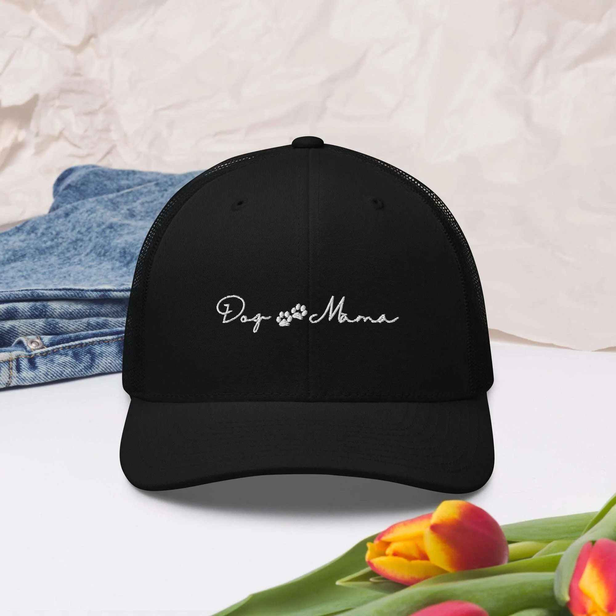 Dog Mama Embroidered Trucker Cap