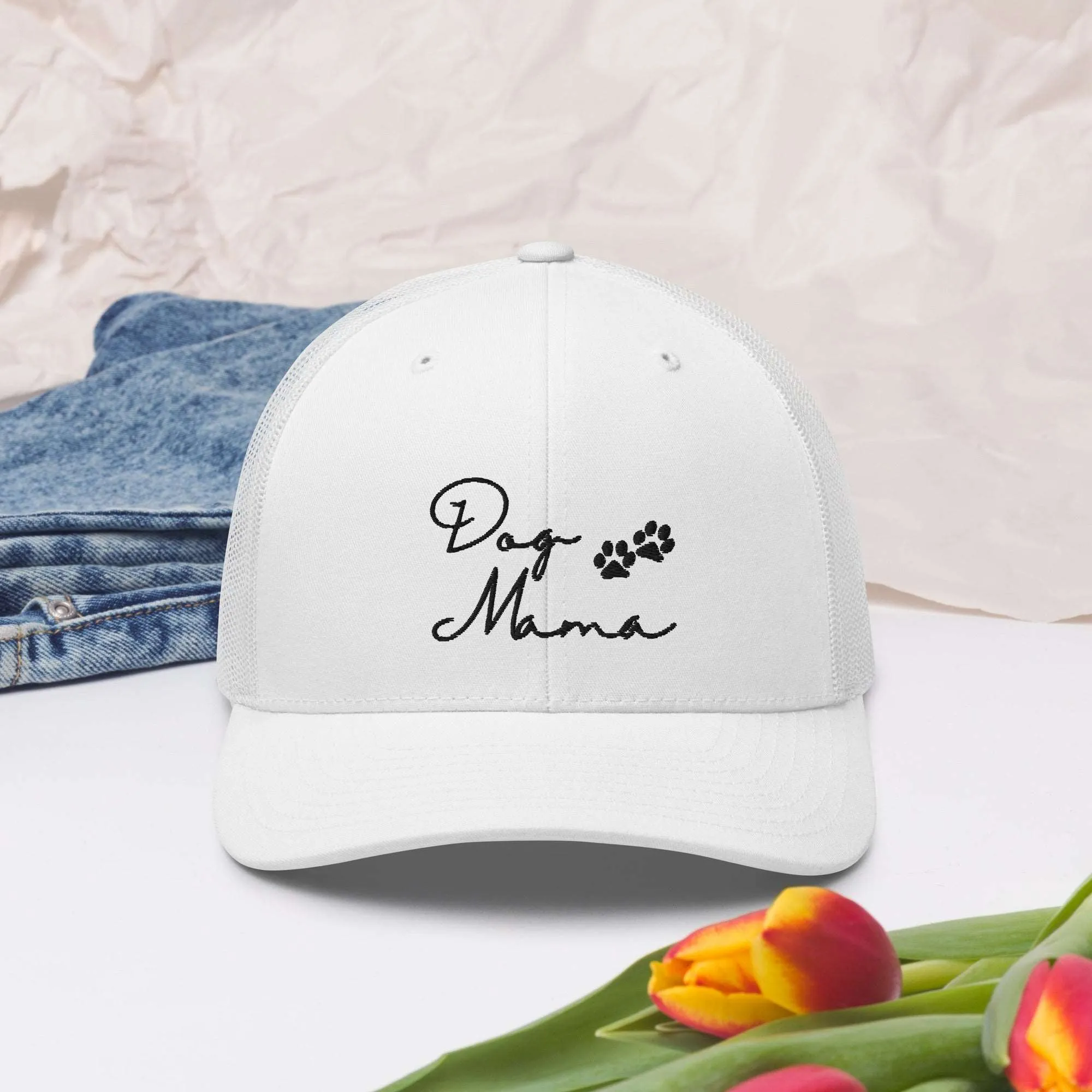 Dog Mama Embroidered Trucker Cap