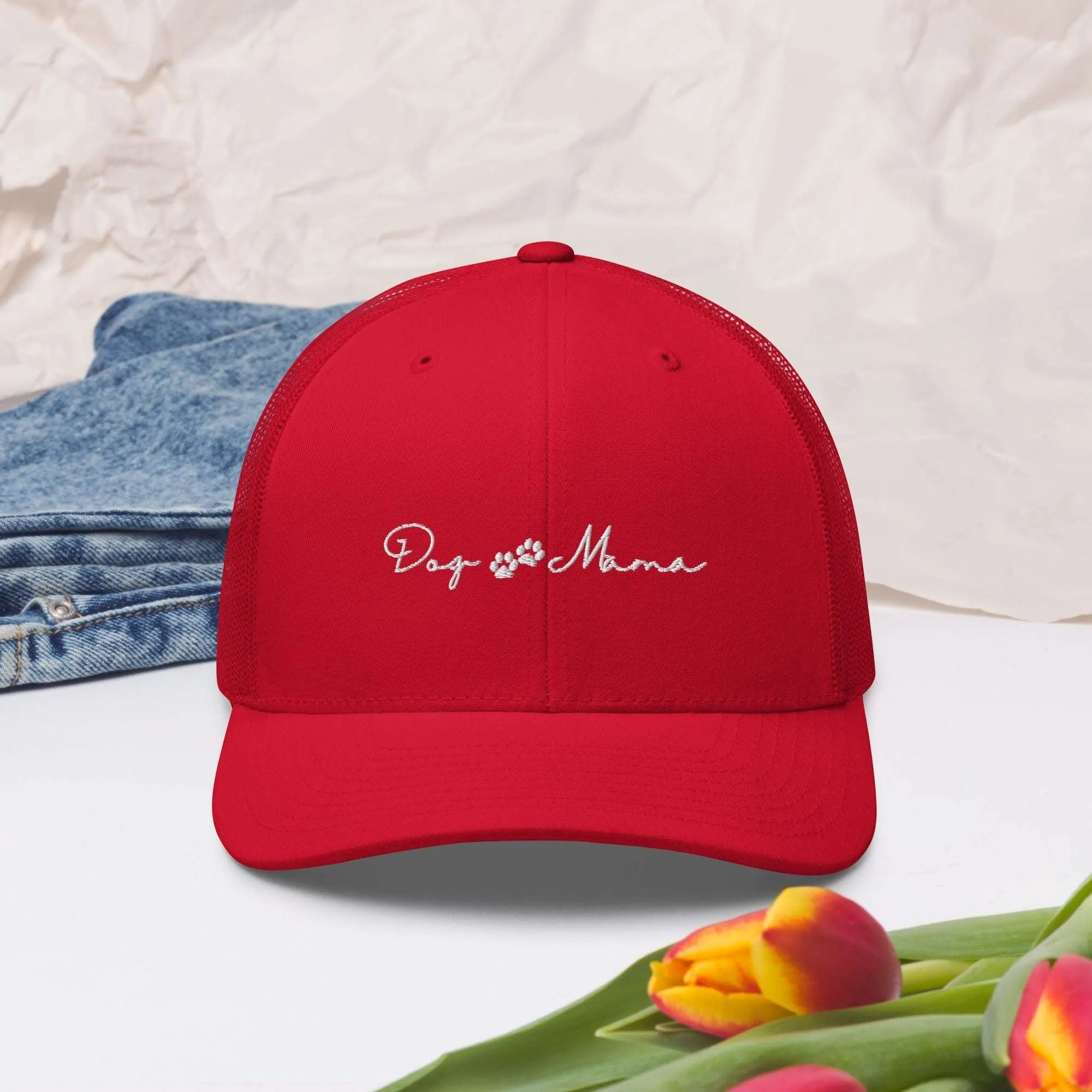 Dog Mama Embroidered Trucker Cap