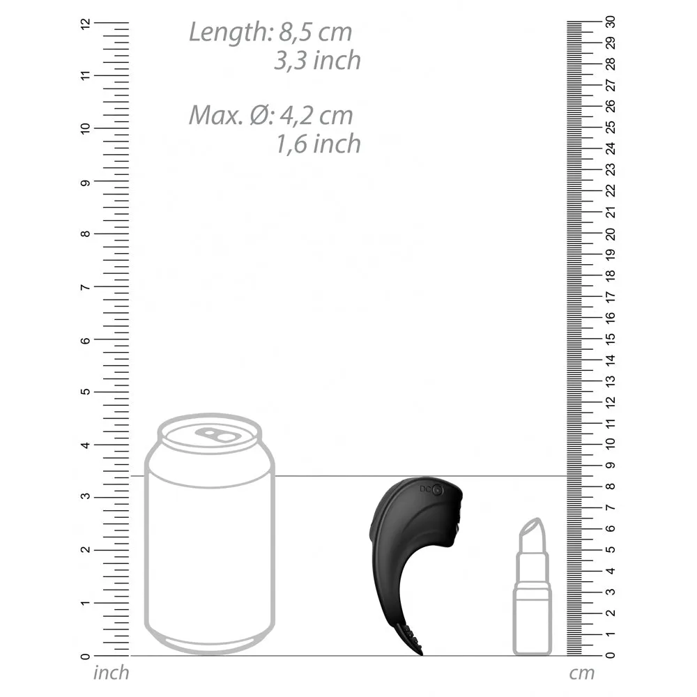 Electroshock Cock Ring With Clitoral E-Stimulation Massager