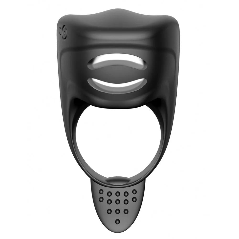 Electroshock Cock Ring With Clitoral E-Stimulation Massager