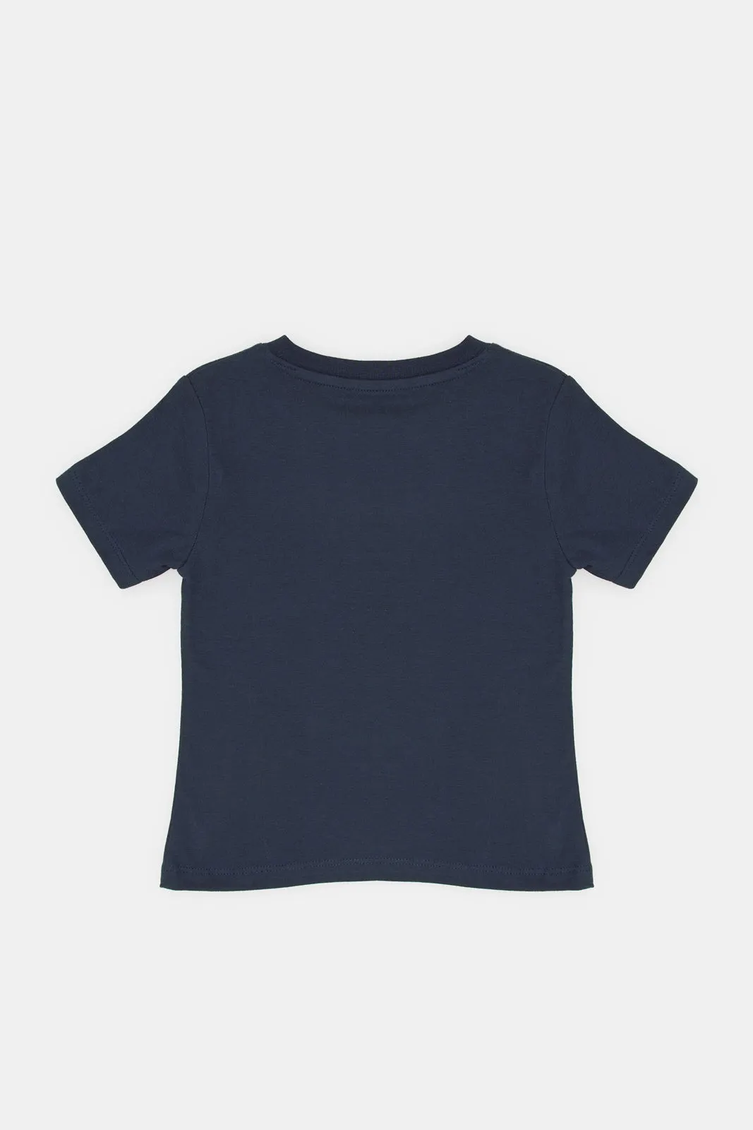 Infant Boys Navy Bus Printed T-Shirt