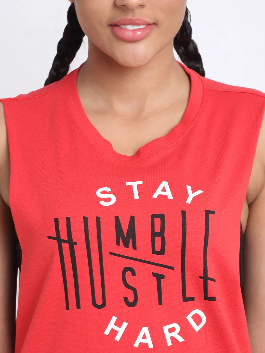 Invincible Women's Stay Humble Deep Armhole Tank Top