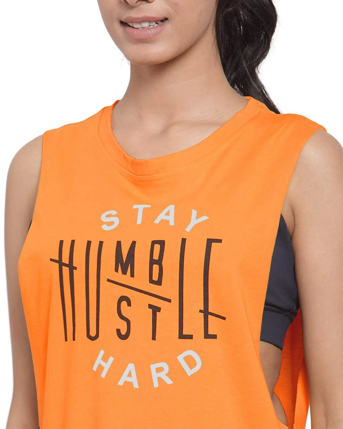 Invincible Women's Stay Humble Deep Armhole Tank Top