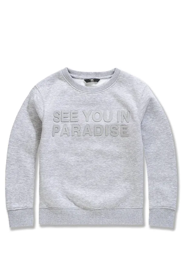 JORDAN CRAIG SEE YOU IN PARADISE TONAL CREWNECK SWEATSHIRT MULTI COLORS