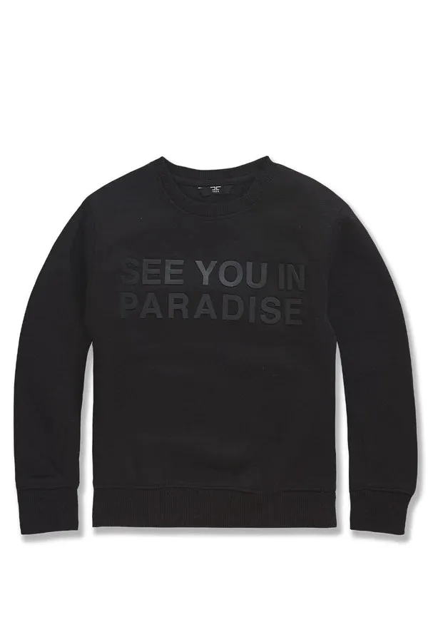 JORDAN CRAIG SEE YOU IN PARADISE TONAL CREWNECK SWEATSHIRT MULTI COLORS