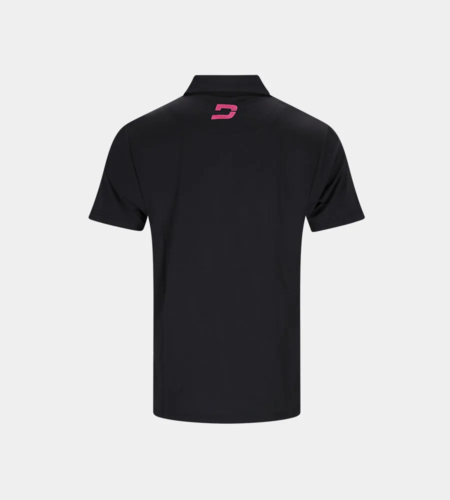 KIDS STRIPE PERFORMANCE POLO BLACK