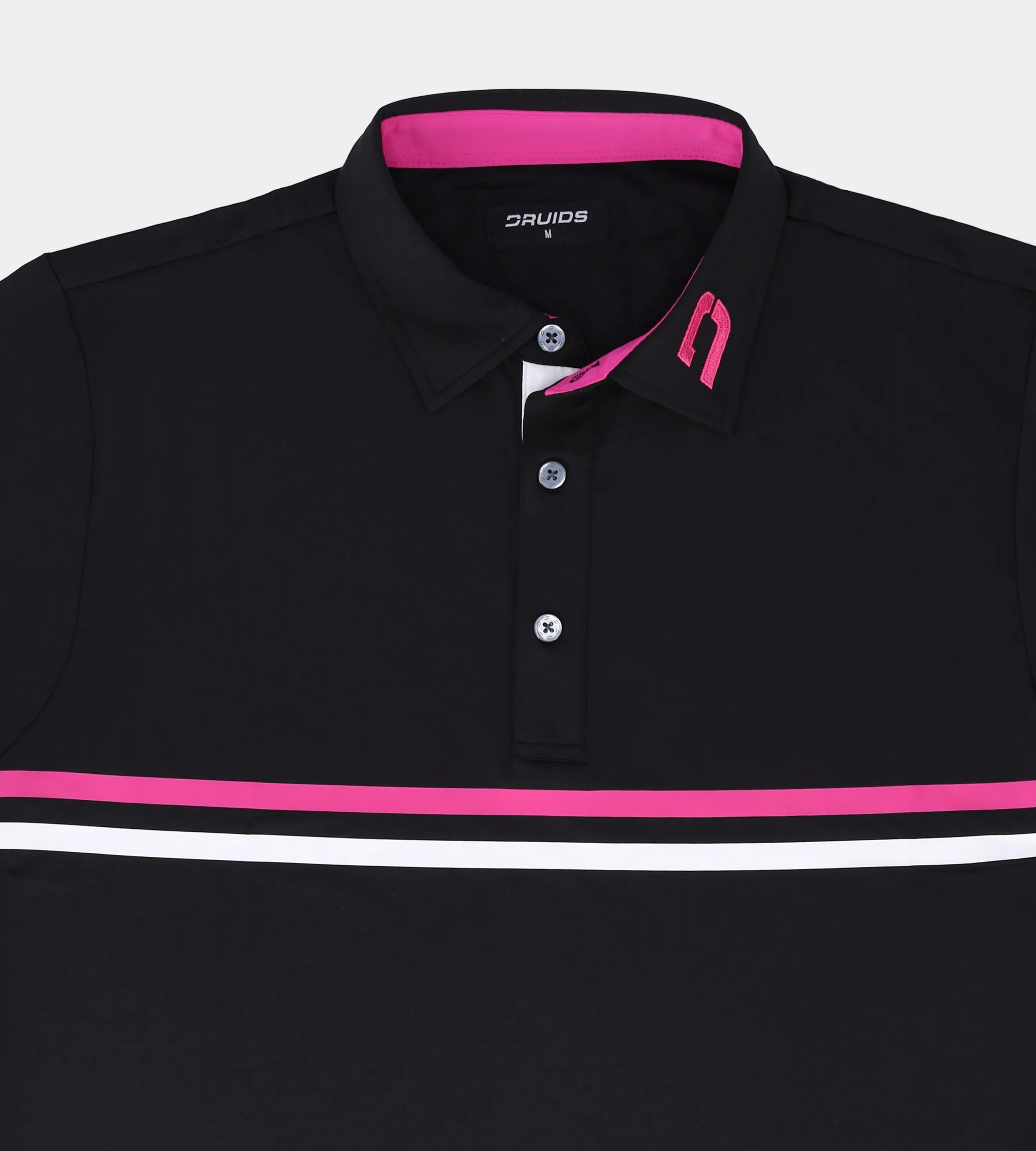 KIDS STRIPE PERFORMANCE POLO BLACK