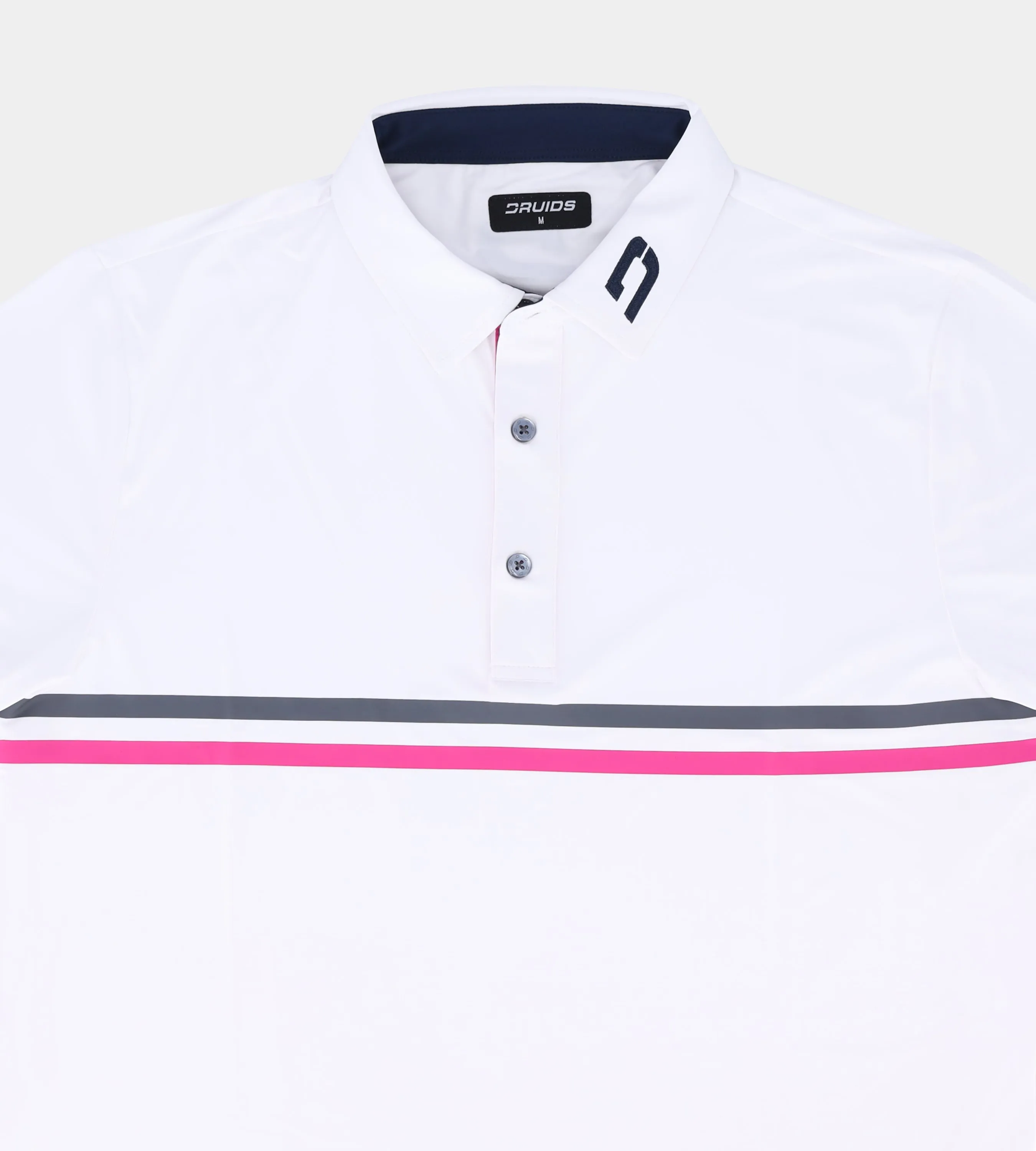 KIDS STRIPE PERFORMANCE POLO WHITE