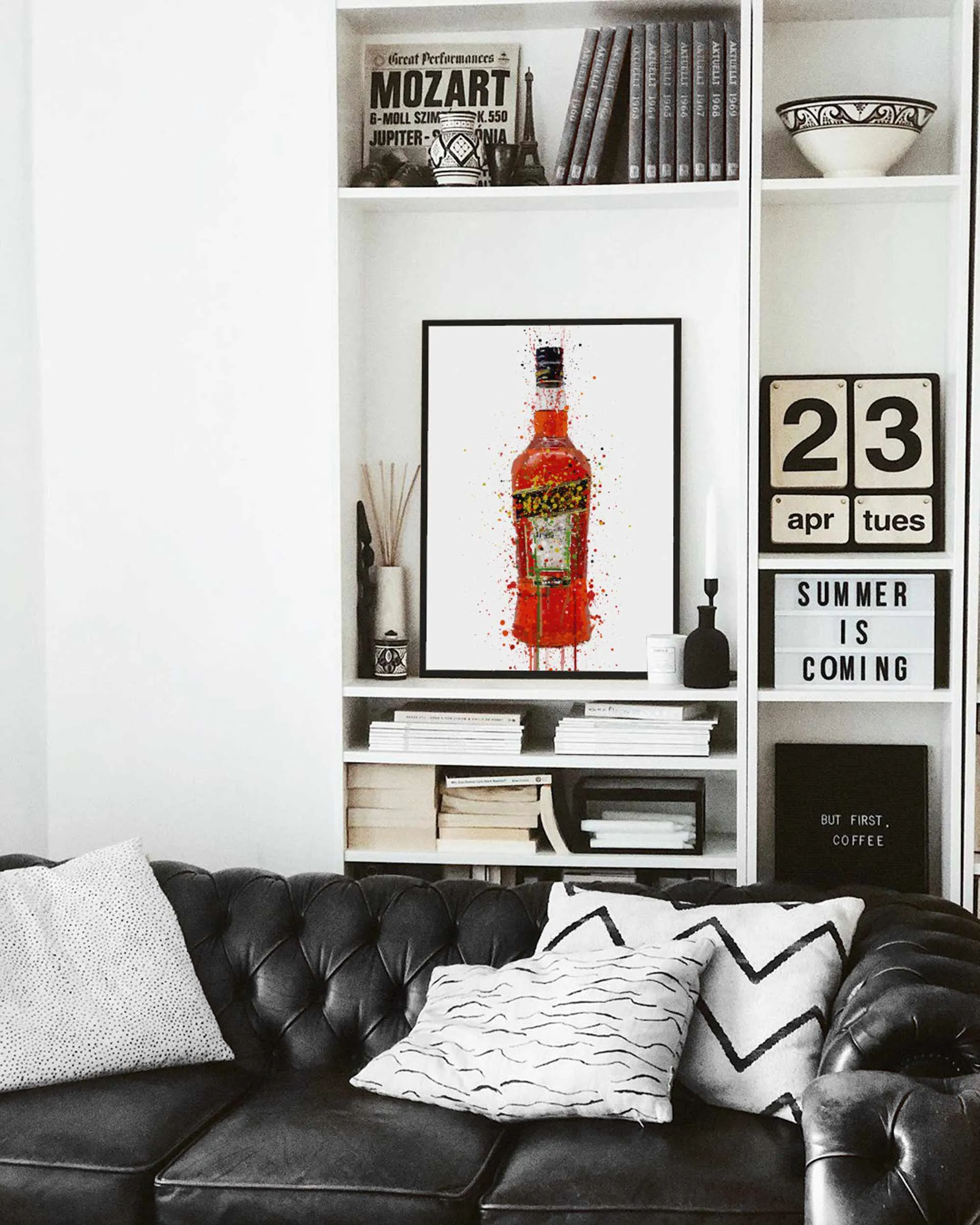 Liquor Bottle Wall Art Print 'Italia'