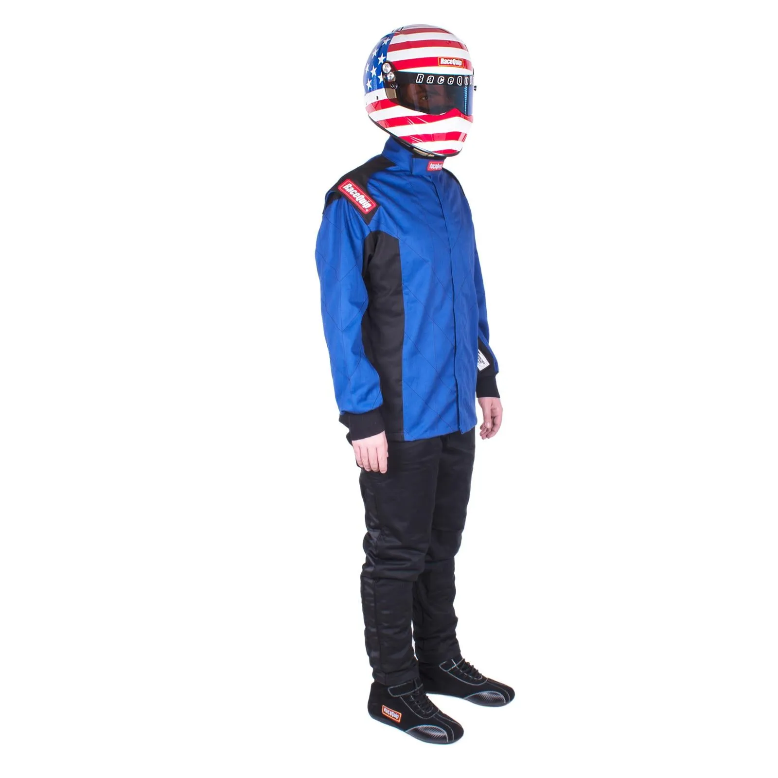 RaceQuip Chevron-1 Single Layer Racing Driver Fire Suit Jacket [SFI 3.2A/1] - Red / Blue