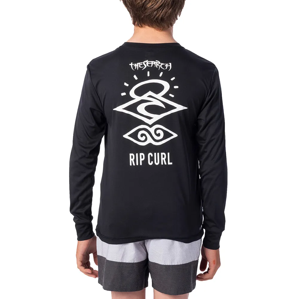 Rip Curl Boys Search Surflite Long Sleeved UV Tee - Black