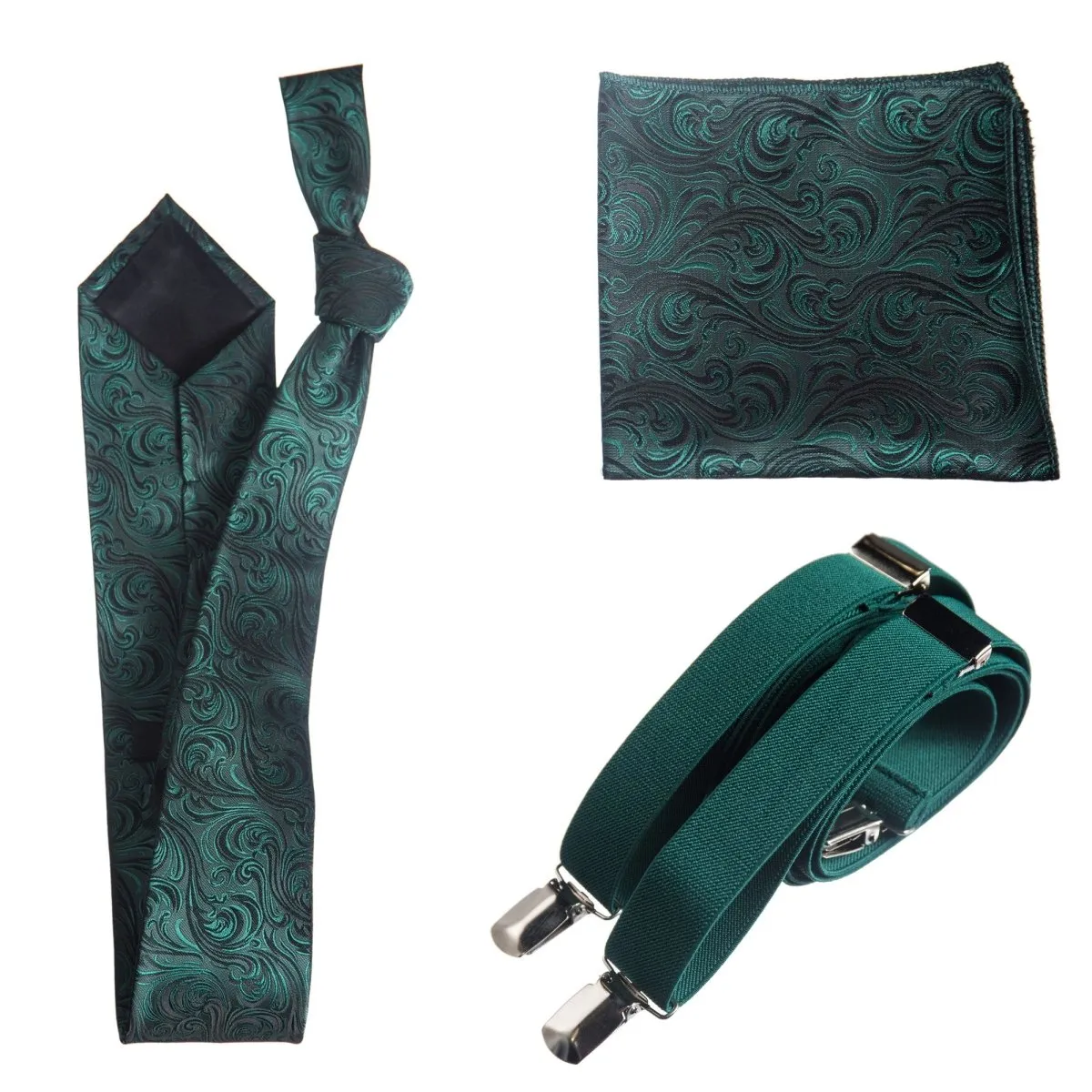 Tuxgear Inc Self-Tie Paisley Jacquard Windsor Necktie Set for Weddings & Events