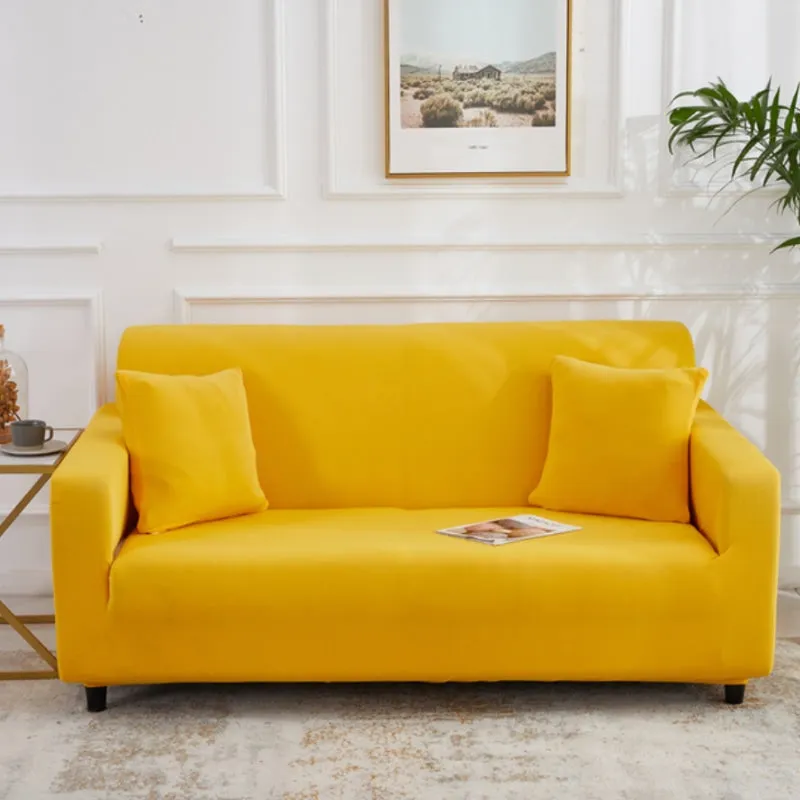 Yellow loveseat cover